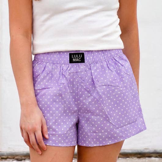 Lavender Mini Polka Dot Boxers