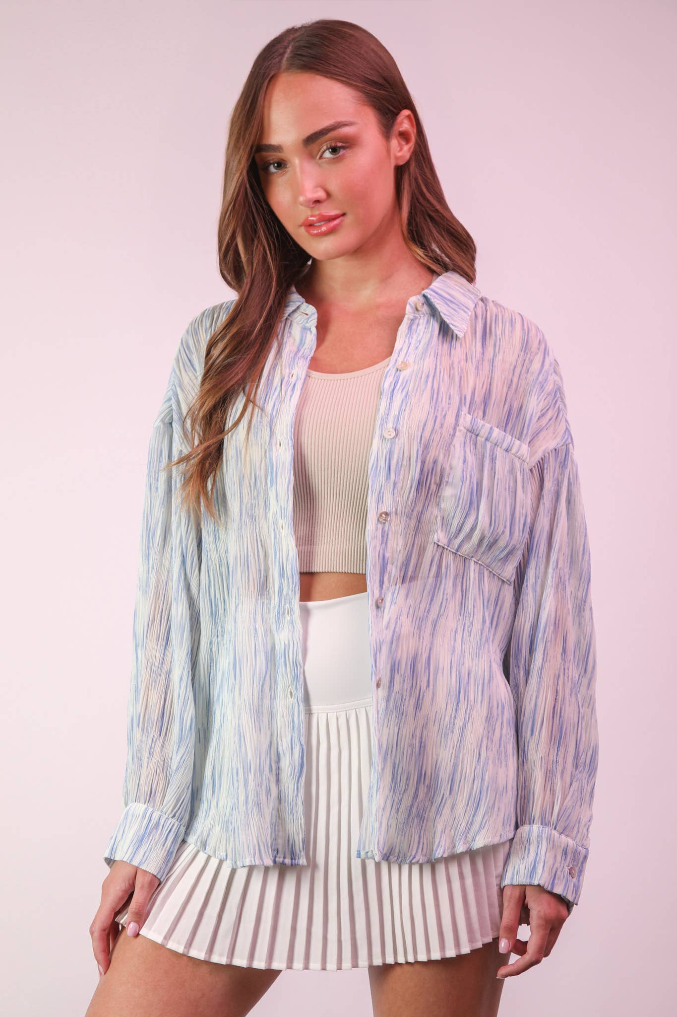 Pleated Activewear Skirt with Shorts Inside