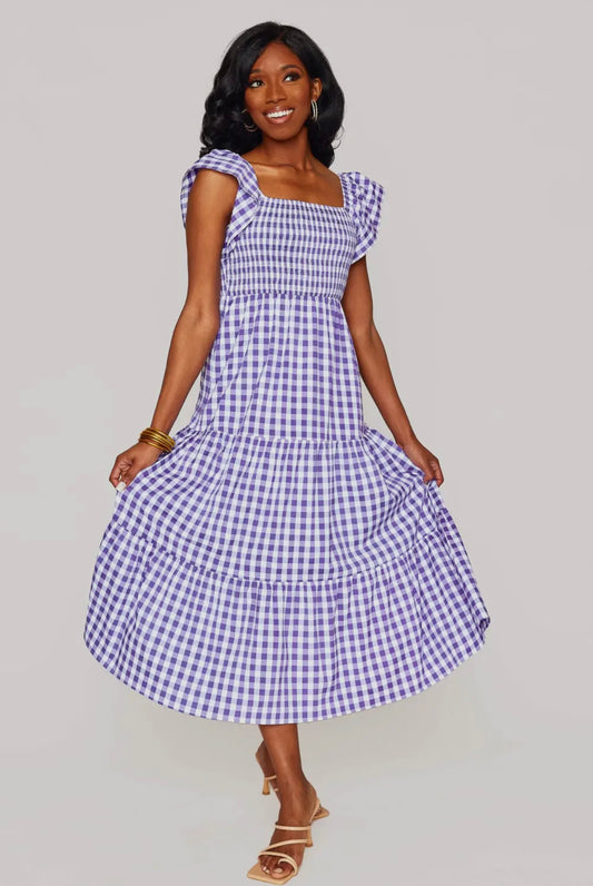 Purple Gingham Dress