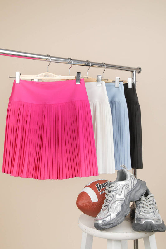 Pleated Activewear Skirt with Shorts Inside