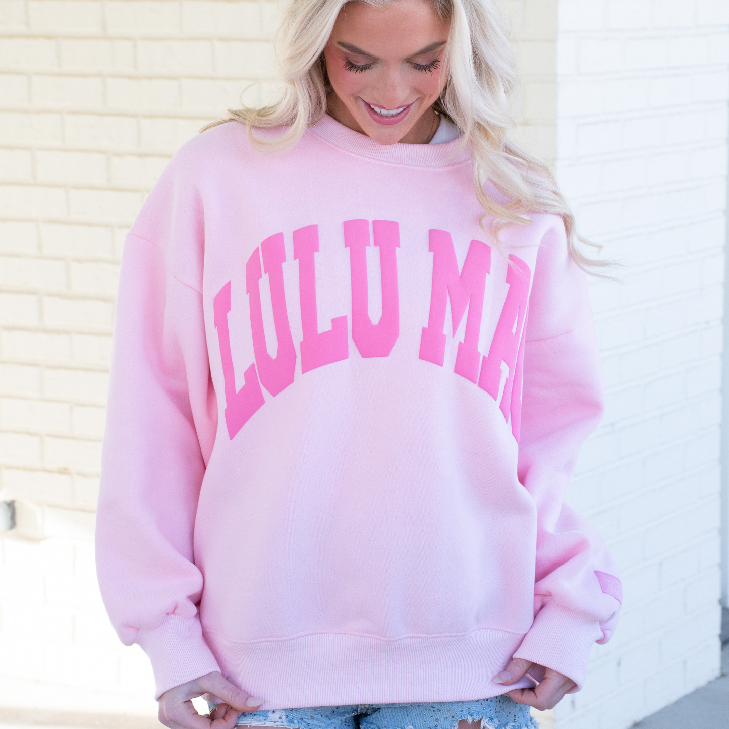 Light Pink Oversized Sweatshirt