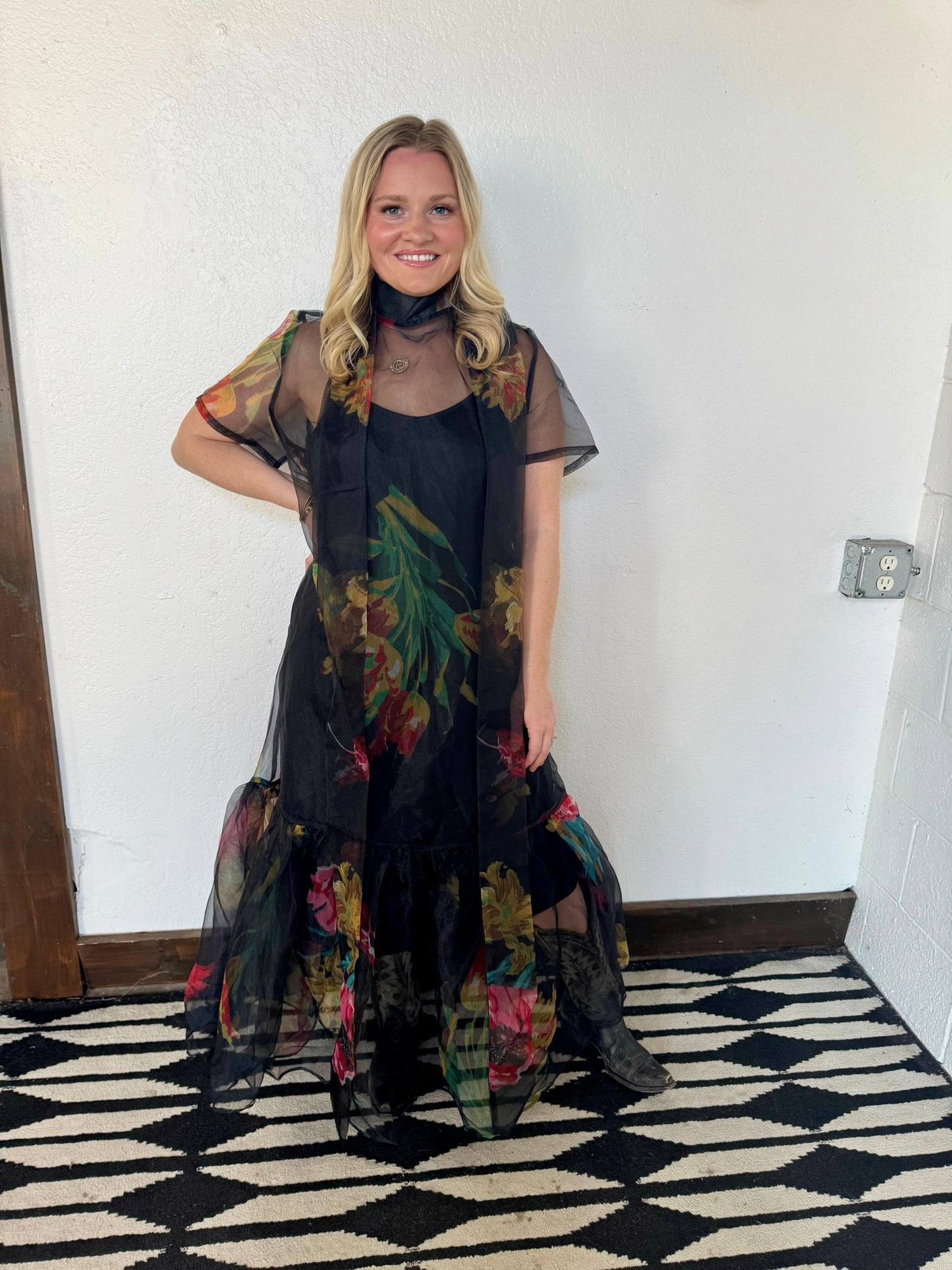 Sheer Midi Dress