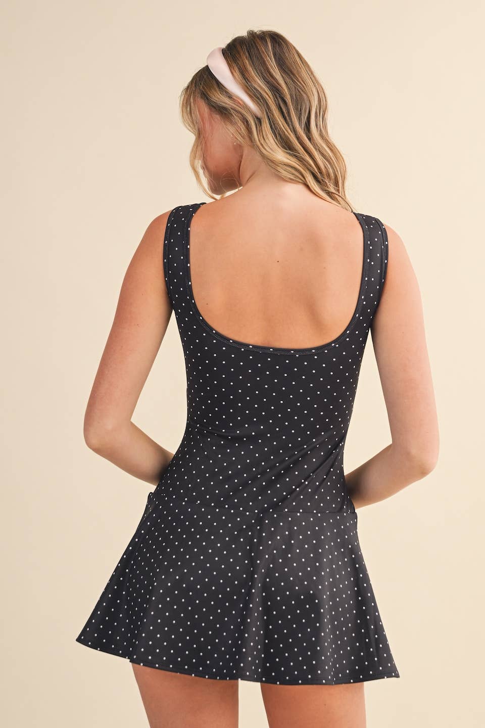 Polka Dot Print A-Line Athletic Dress