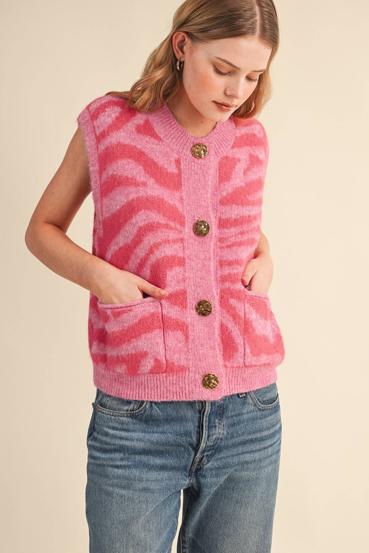 Pink Poppi Sweater Vest