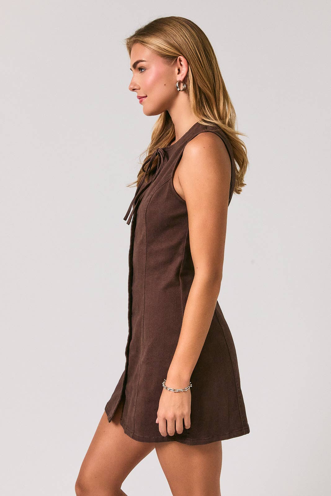 Sleeveless Button Down Dress
