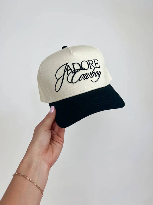 J'Adore Cowboy Vintage Trucker Hat