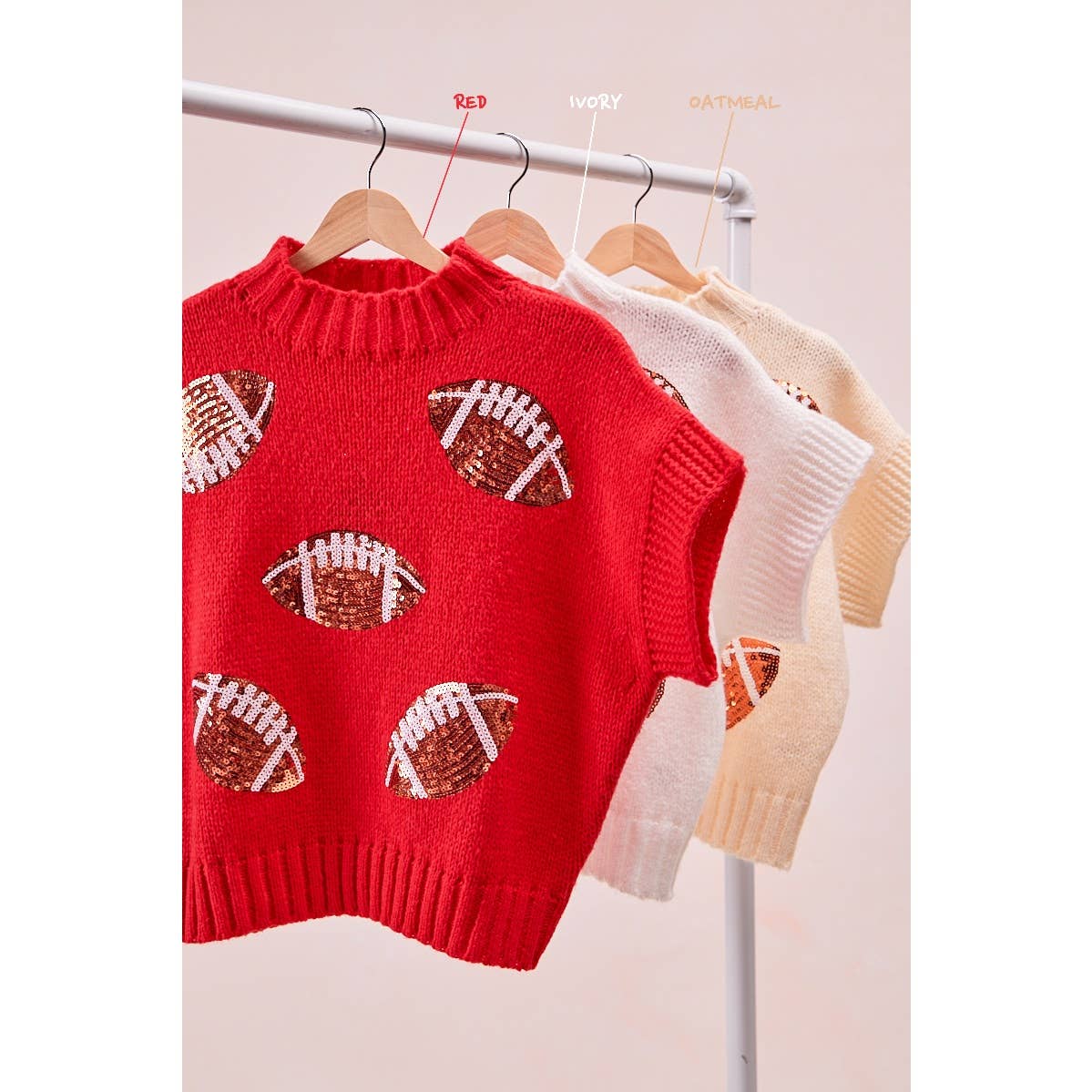 Sequin Football Sweater