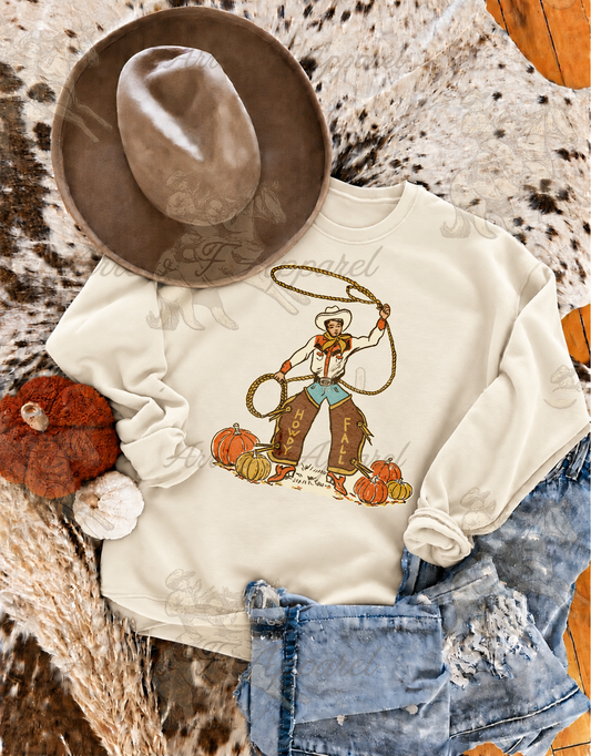 Howdy Fall Cowboy Graphic Sweatshirt