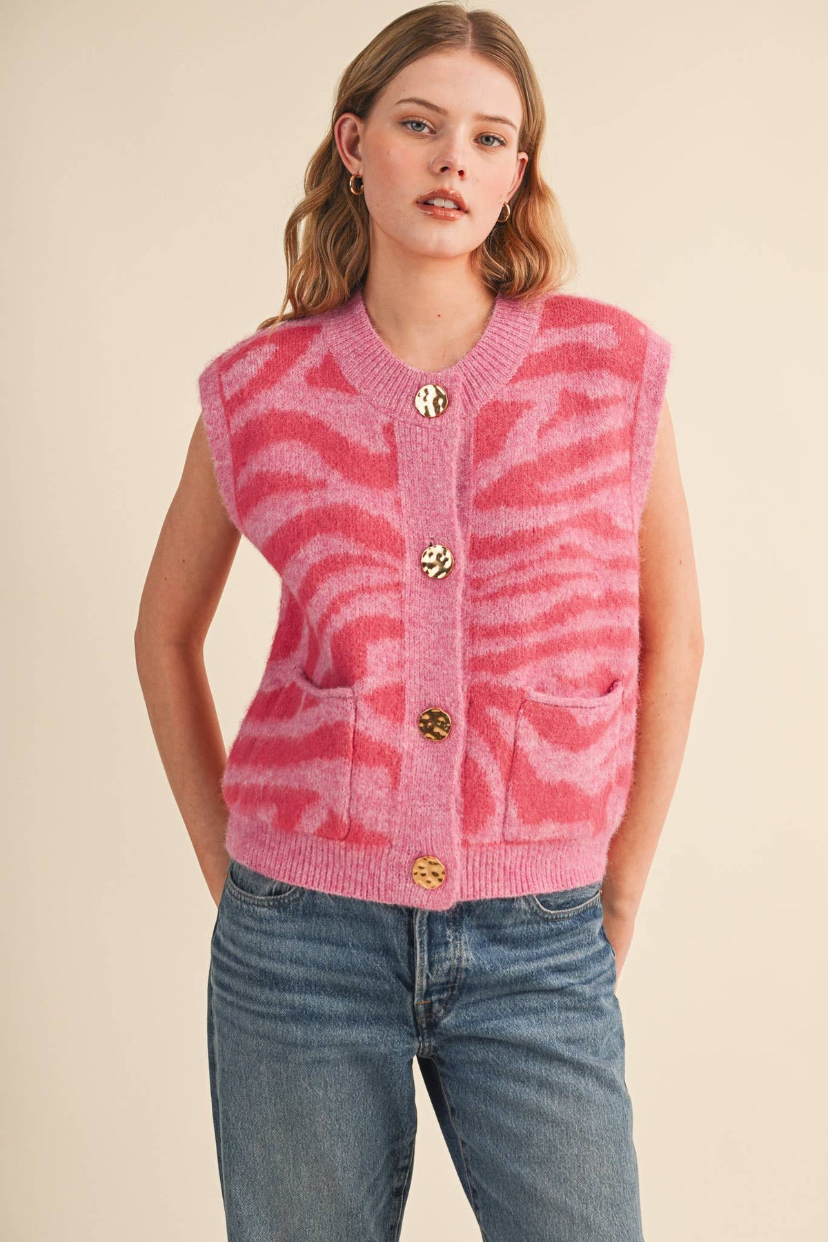 Pink Poppi Sweater Vest