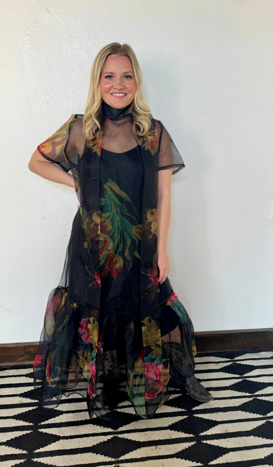 Sheer Midi Dress