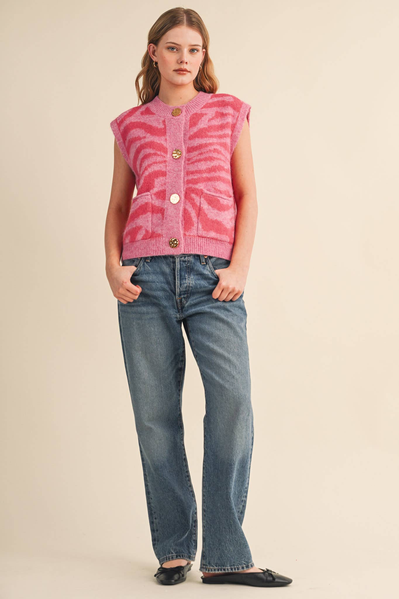 Pink Poppi Sweater Vest