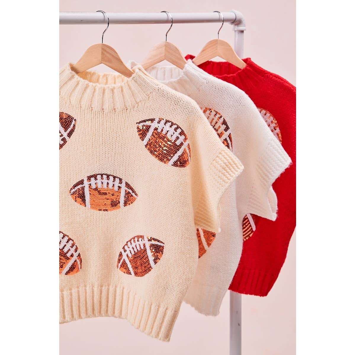 Sequin Football Sweater