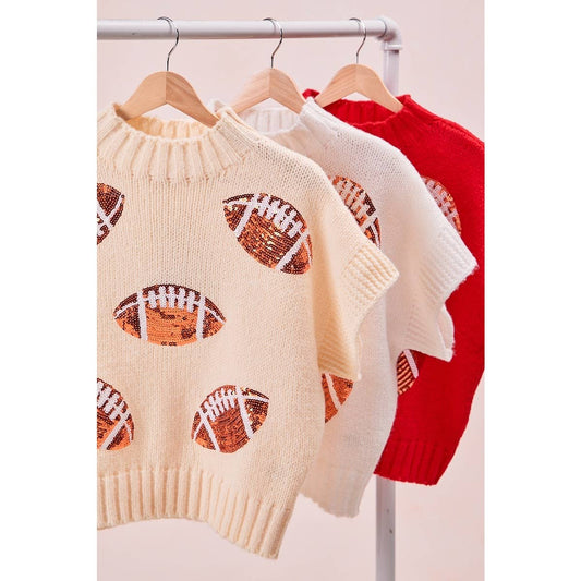 Sequin Football Sweater
