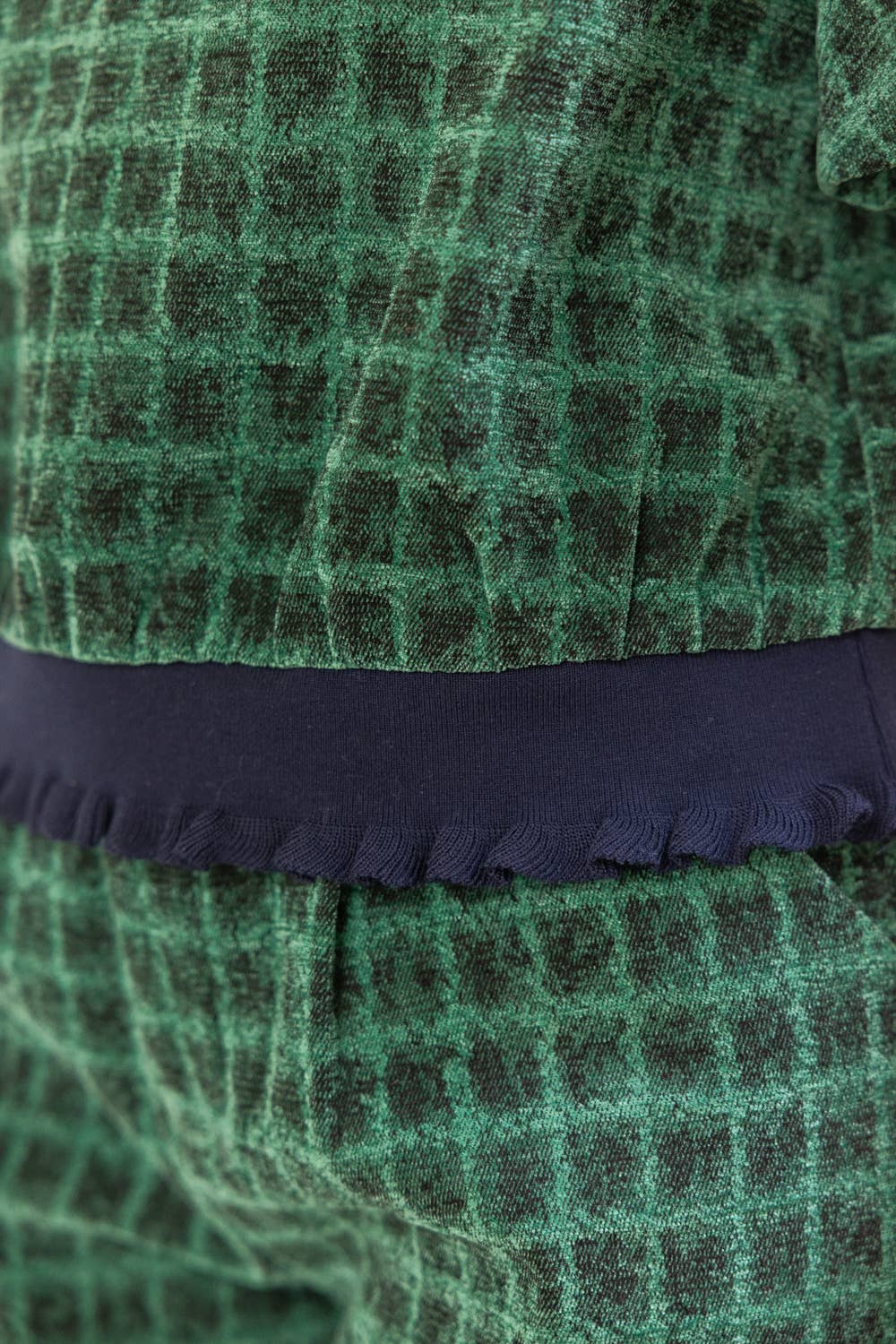 Collared V-Neck Plaid Top