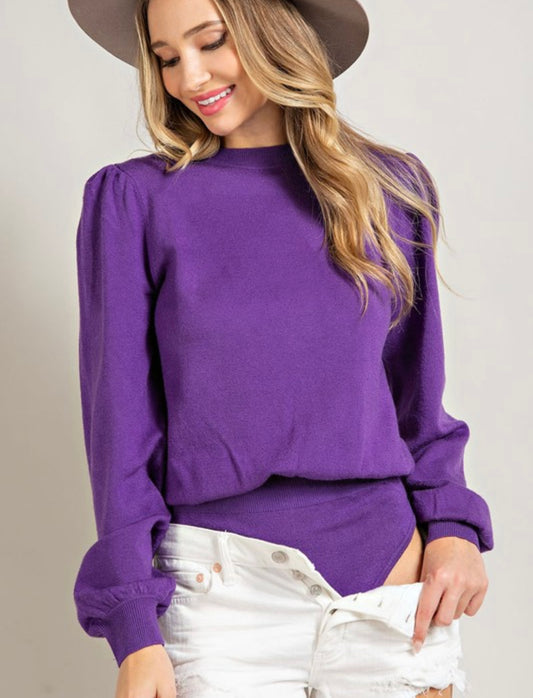 Purple Sweater Bodysuit