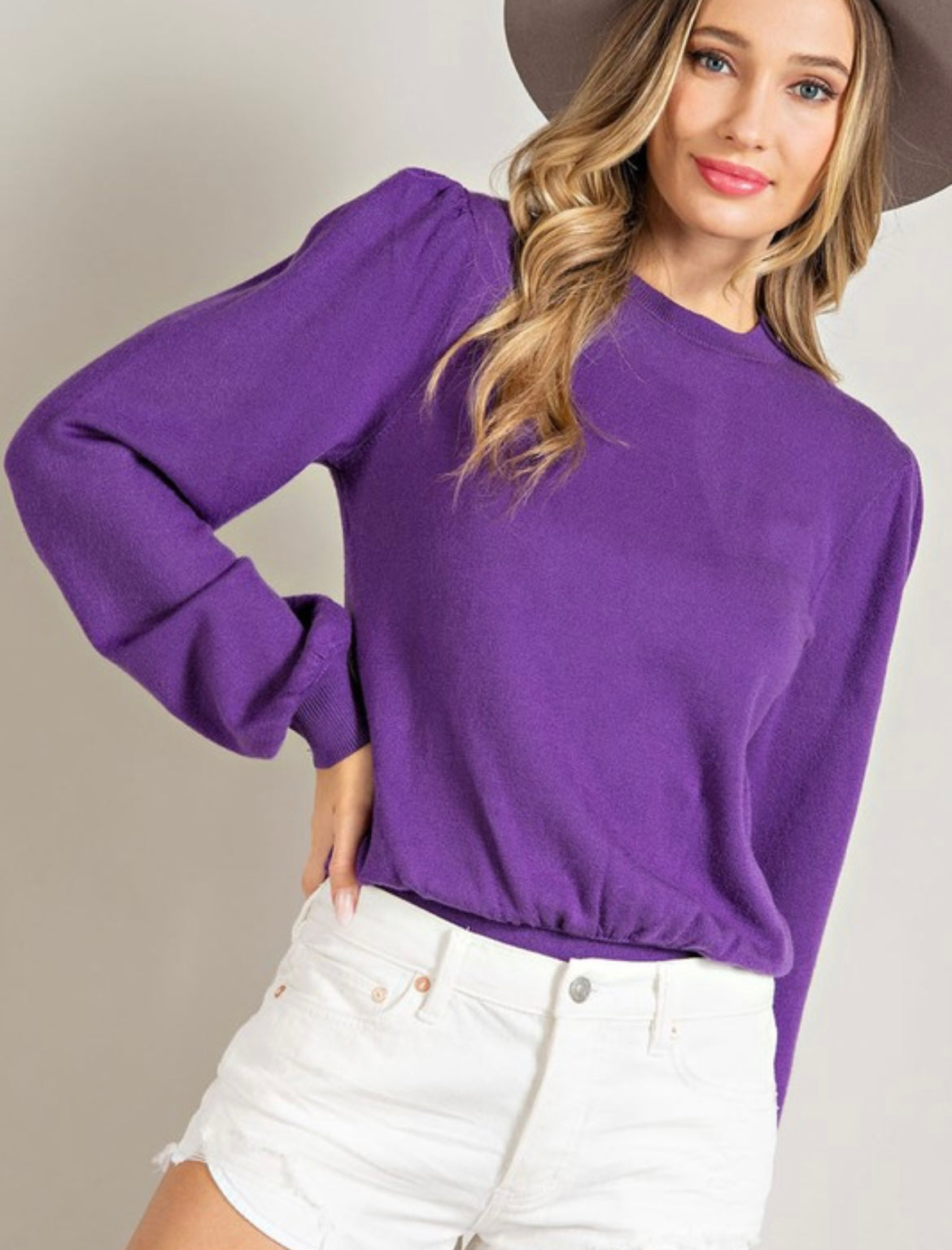 Purple Sweater Bodysuit