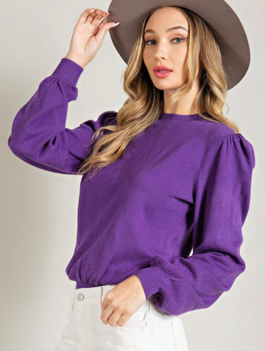 Purple Sweater Bodysuit